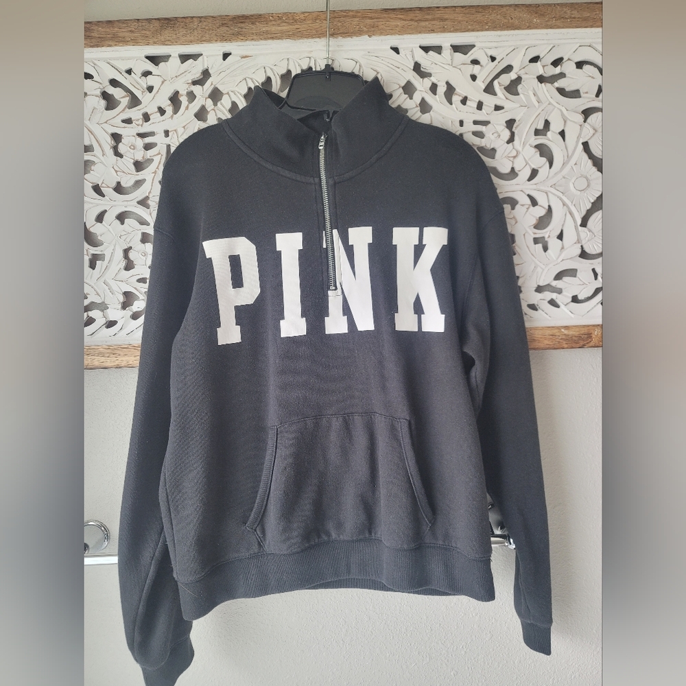 Victoria's Secret Pink 3/4 Zip Sweatshirt In Size Small